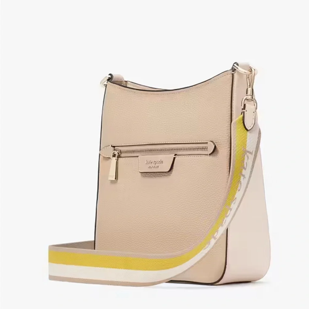 Kate Spade HUDSON messenger crossbody bag Timeless Taupe Multi